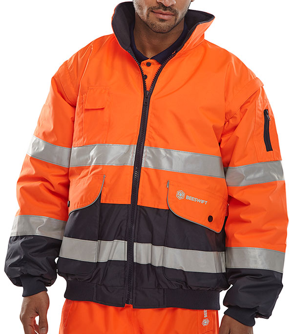 Beeswift Europa Large Orange Bomber Jacket