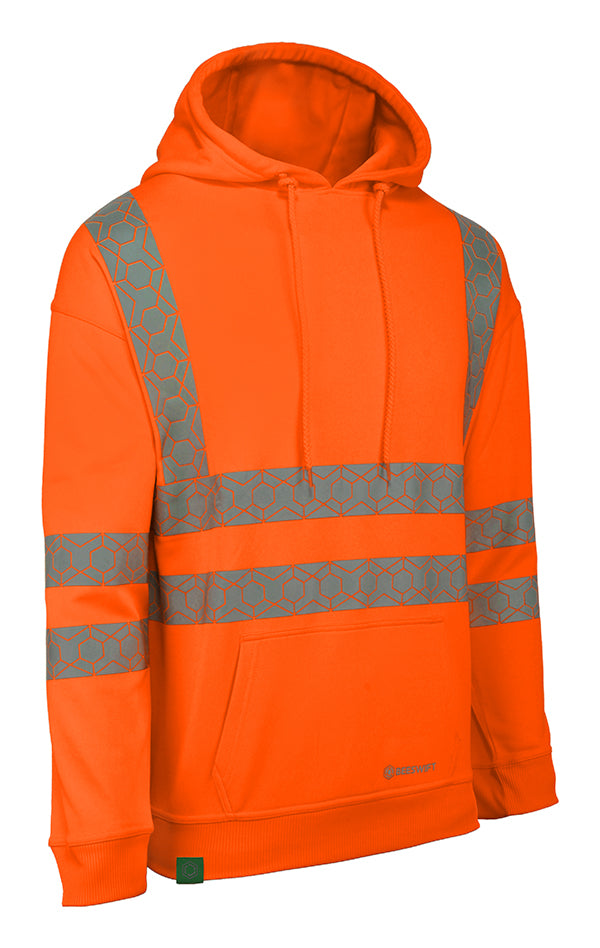 Envirowear Recyclable Hi-Vis Hoodie Orange ALL SIZES