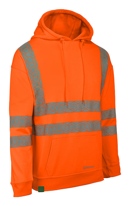Envirowear Recyclable Hi-Vis Hoodie Orange ALL SIZES
