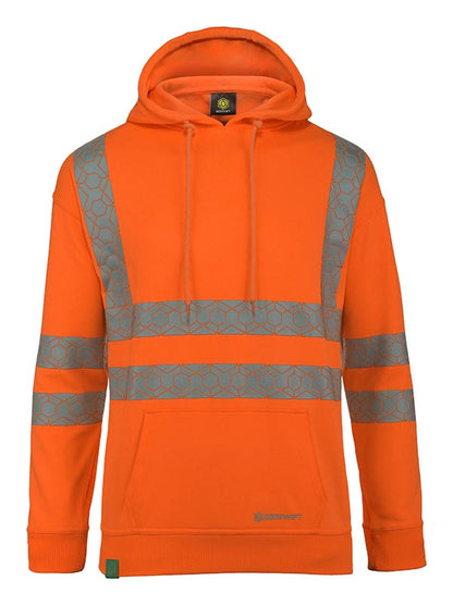 Envirowear Recyclable Hi-Vis Hoodie Orange ALL SIZES
