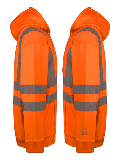 Envirowear Recyclable Hi-Vis Hoodie Orange ALL SIZES
