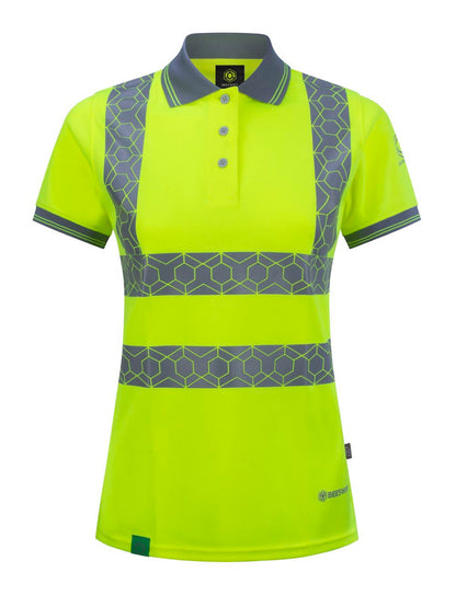 Ewear Recyclable Womens Hi Vis S/S Polo Shirt Sy ALL SIZES