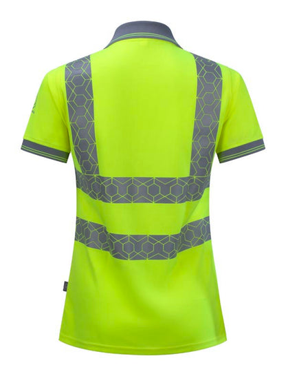 Ewear Recyclable Womens Hi Vis S/S Polo Shirt Sy ALL SIZES