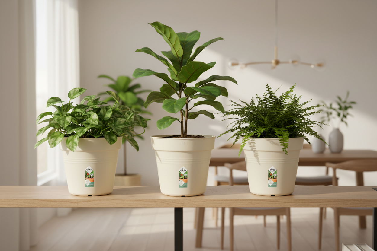 Elho Green Basics Grow Pot 13cm COTTON WHITE