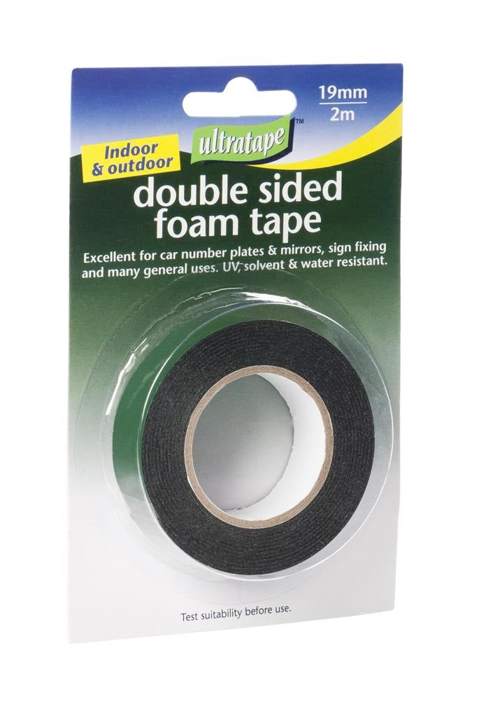 Utape Black Foam Tape 19Mm X 2M