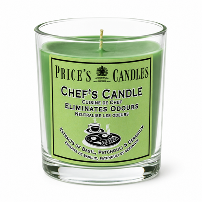 Prices Chefs Large 45hr Candle in Jar Eliminates Cooking Cooks Kitchen Odour