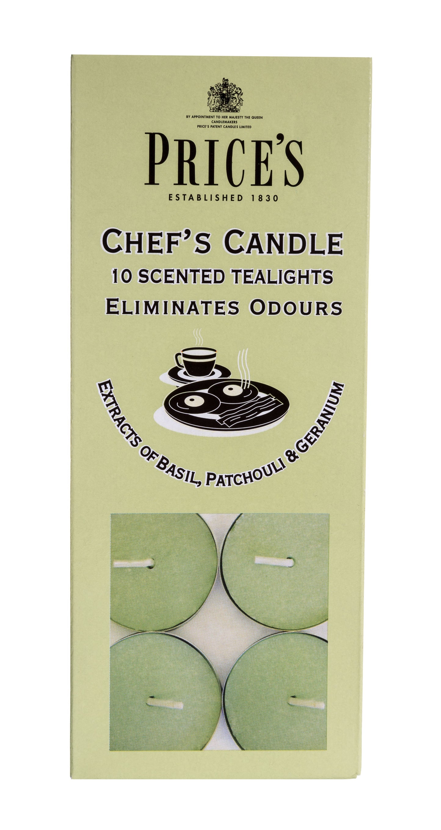 Price's Candles Chef's Tealights (Odour Eliminating) | 1 x 10 Pack