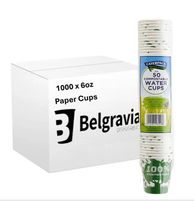 Belgravia Caterpack Paper Cups 6oz Pack 50's