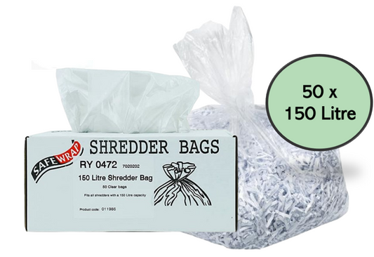 Safewrap RY Shredder Bag 150 Litre Pack 50's