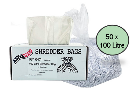 Safewrap RY Shredder Bag 100 Litre Pack 50's