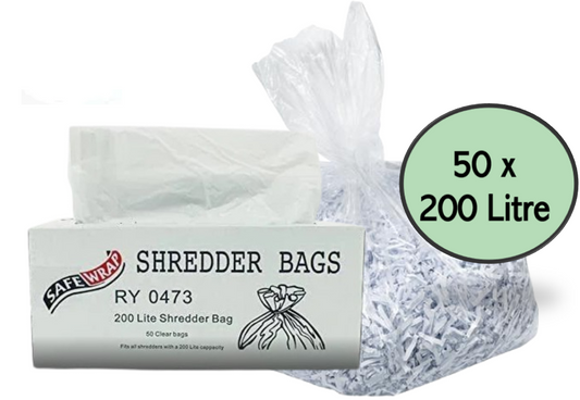 Safewrap RY Shredder Bag 200 Litre Pack 50's