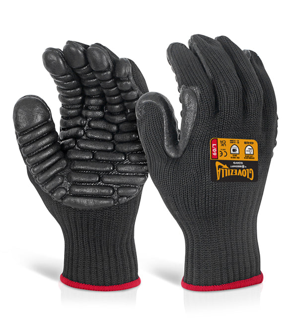 Beeswift Glovezilla Anti Vibration Gloves Black M