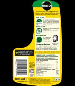 Miracle Gro All Purpose Concentrated Liquid Plant Food, 800Ml