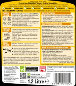 Roundup Fast Action Ready to Use Weedkiller 1.2 Litre +20%