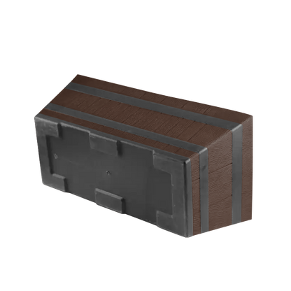 Fixtures Barrel Design Brown Trough 50.8cm x 25.4cm x 19cm