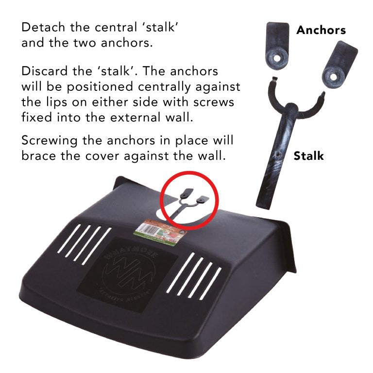 Wham Black Plastic Grid Cover Ventilated - Prevents Blockages To Drain