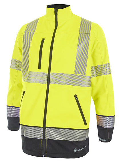 Beeswift Deltic Hi-Vis Two-Tone Soft Shell Jacket - {ALL COLOURS / SIZES}