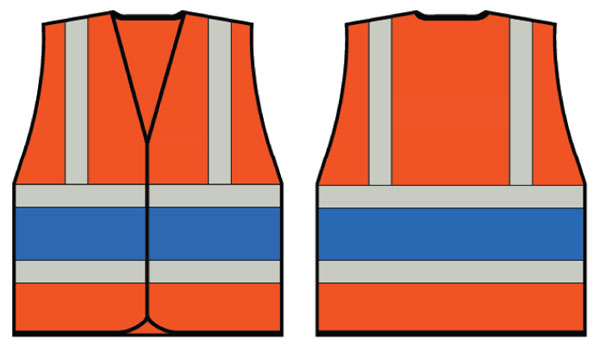 Orange Wceng Vest With Royal Band 4XL