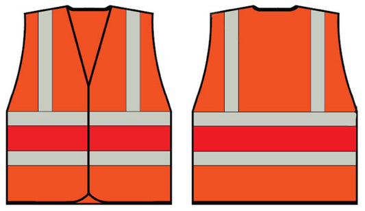 Orange Wceng Vest With Red Band 3XL