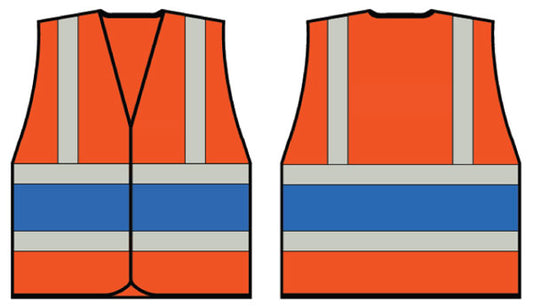 Orange Wceng Vest With Royal Band Med