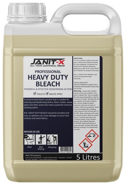 Janit-X Professional Heavy Duty Bleach 5 Litre