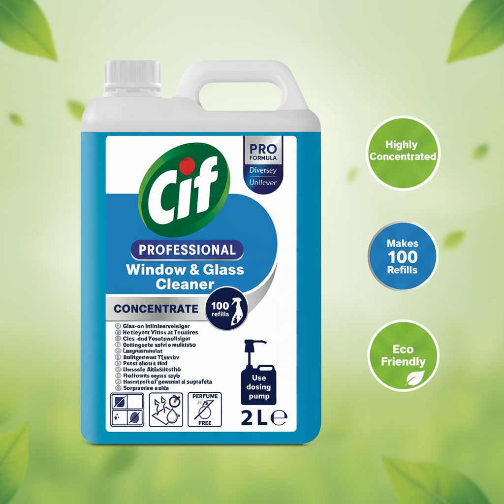 CIF Pro Formula Window & Glass Cleaner CONCENTRATE 2 Litre (100 refills)