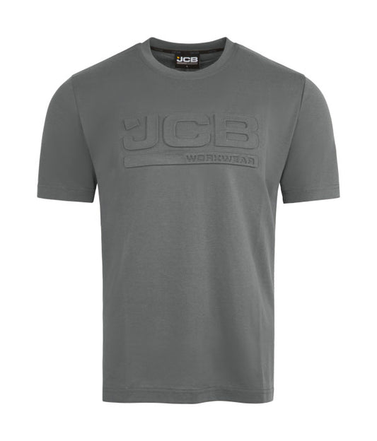 Jcb Unisex 3D Embossed T-Shirt Grey ALL SIZES