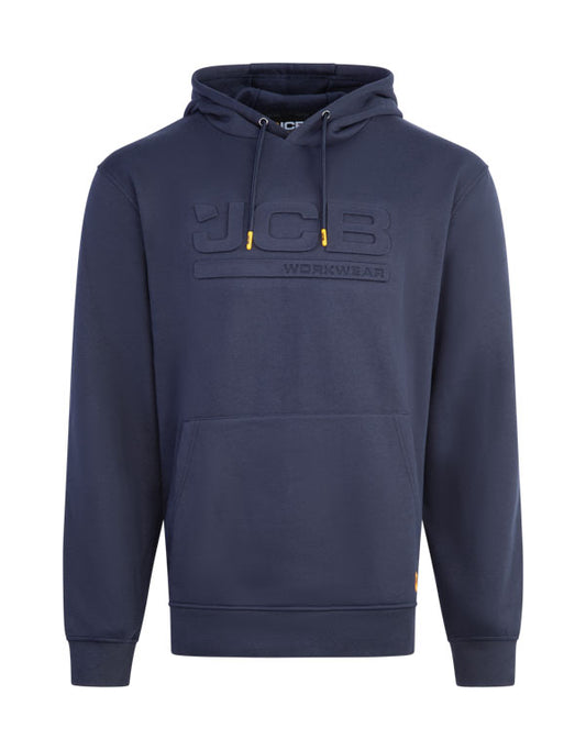 Jcb Unisex Embossed Hoody Navy ALL SIZES