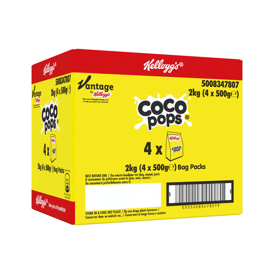 Kellogg's Coco Pops Bag 500g (Pack of 4)