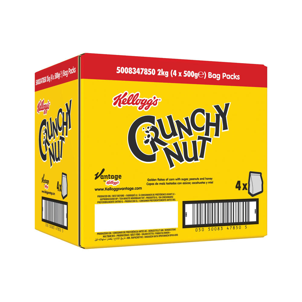 Kellogg's Crunchy Nut Cornflakes Bag 500g {Pack of 4}