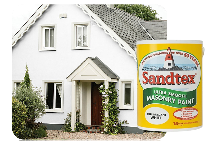 Sandtex Ultra Smooth Masonry Paint 5L Pure Brilliant White