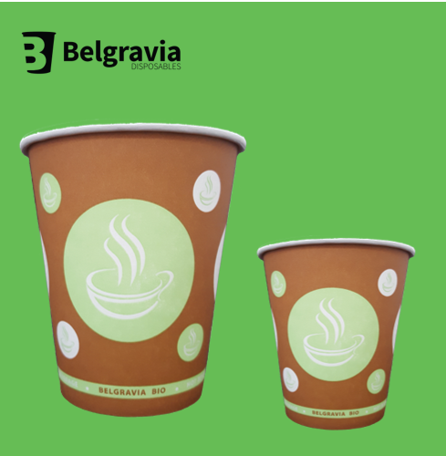 10oz Belgravia Biodegradable & Compostable  Single Walled Paper Cups - NWT FM SOLUTIONS