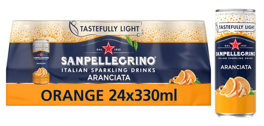 San Pellegrino Sparkling Orange Cans 24x330ml