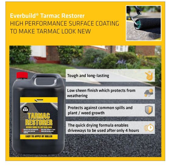 Everbuild Tarmac Restorer | 4 Hour Dry Time | 5 Litre