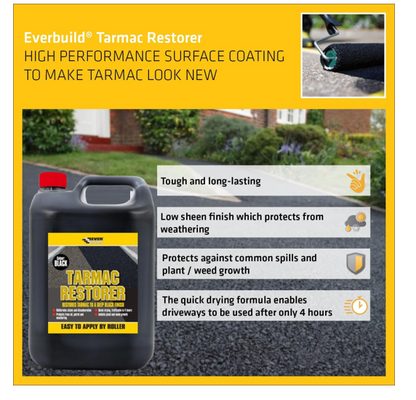 Everbuild Tarmac Restorer | 4 Hour Dry Time | 5 Litre