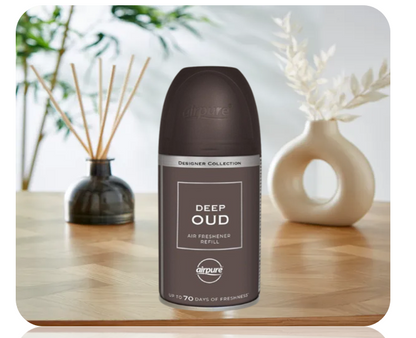 Airpure Designer Collection Air Freshener Deep Oud Automatic Refill 250ml