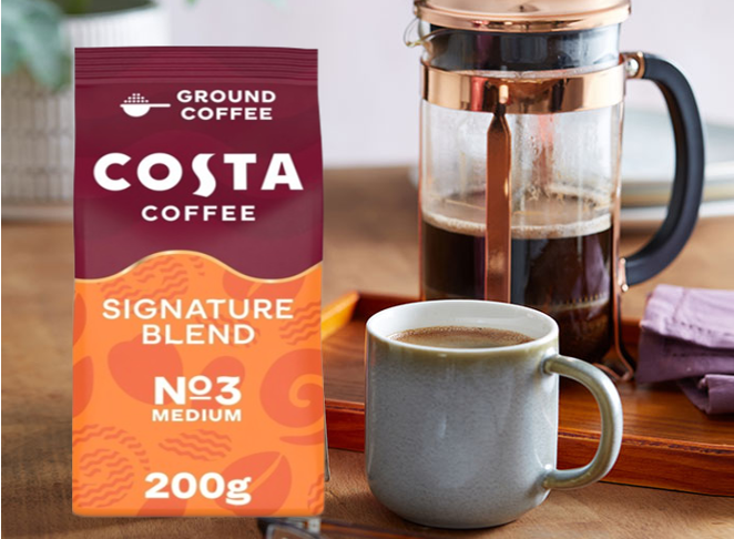 Costa Signature Blend Ground For Cafetiere & Filter 200G