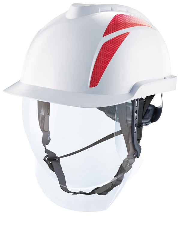 MSA V-Gard 950 Electrician Safety Helmet with Face Shield - {ALL COLOURS / SIZES}