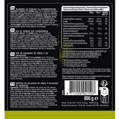 Mitsuba Wasabi Snack Mix 800g | 1 x 800g Resealable Tub