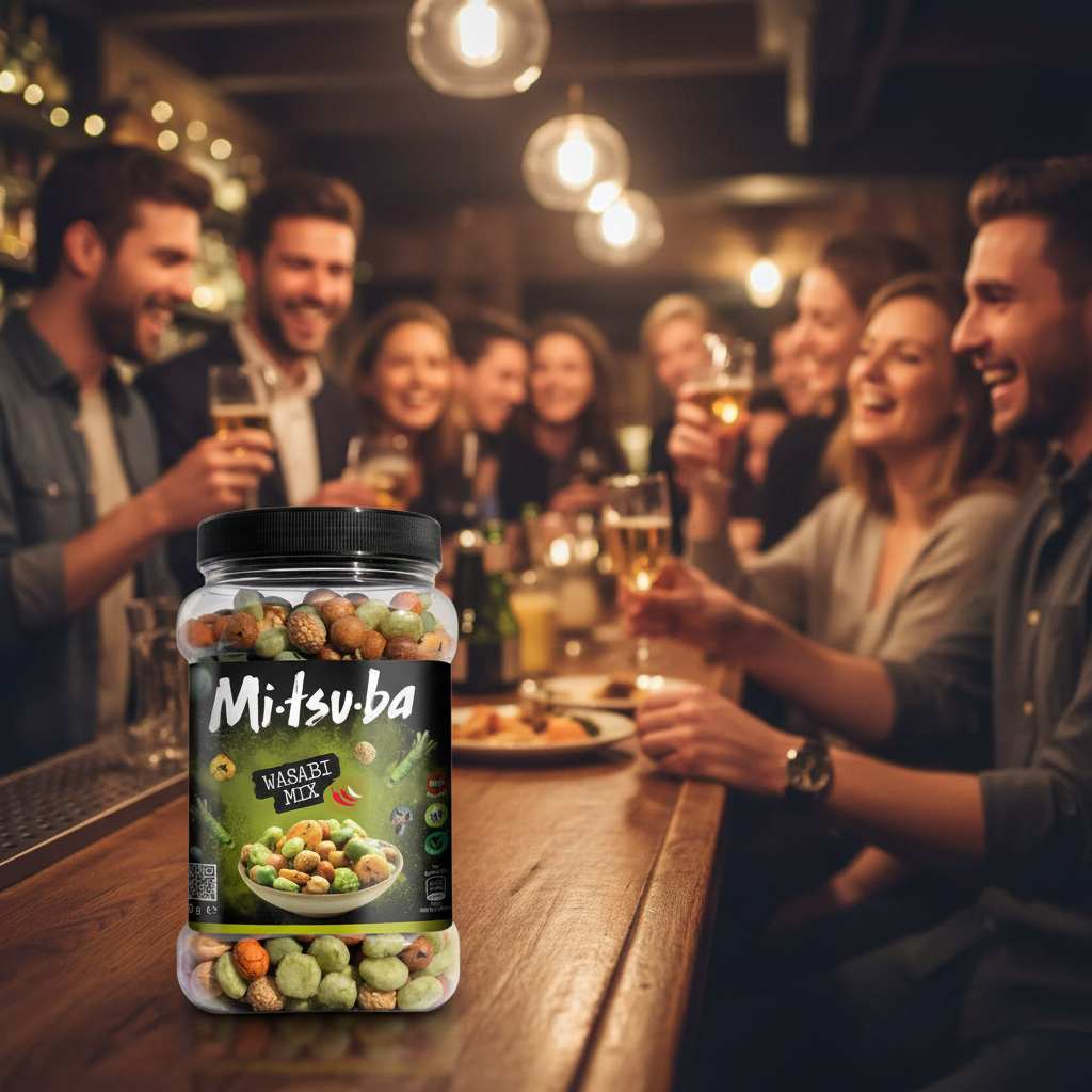 Mitsuba Wasabi Snack Mix 800g | 1 x 800g Resealable Tub