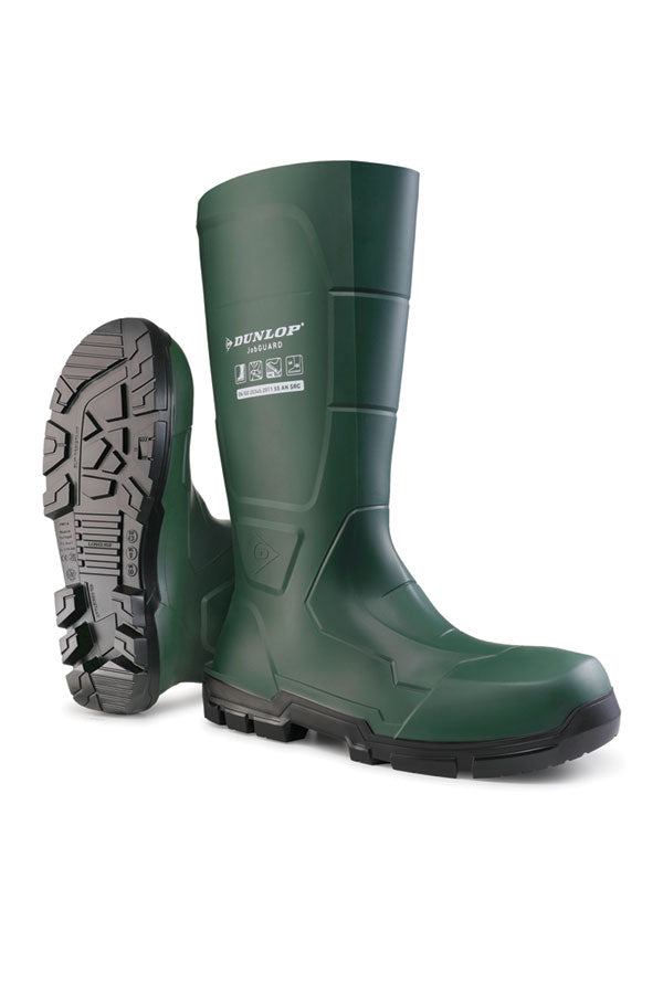 Jobguard Acifort Full Safety Wellington Green  ALL SIZES