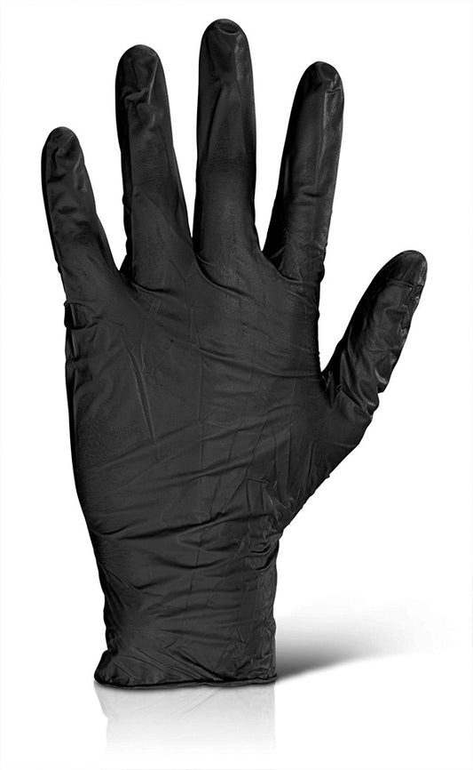 Nitrile Disp Glove Pf Black ALL SIZES