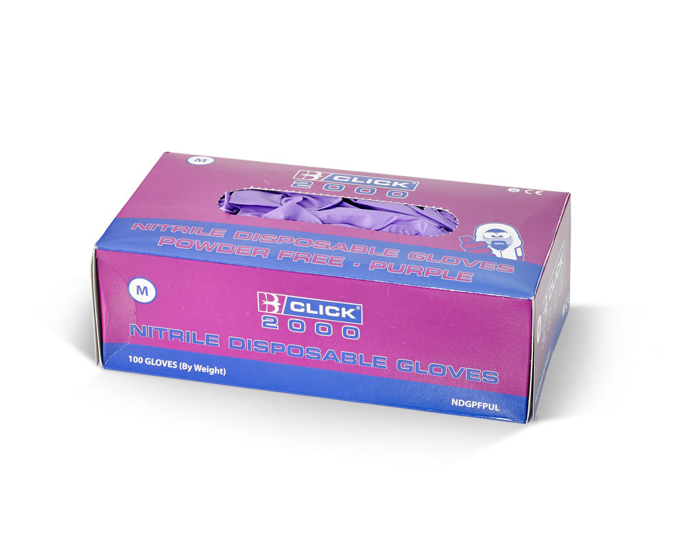 Beeswift 2000 Purple Powder Free Extra Large Nitrile Gloves (Pair)