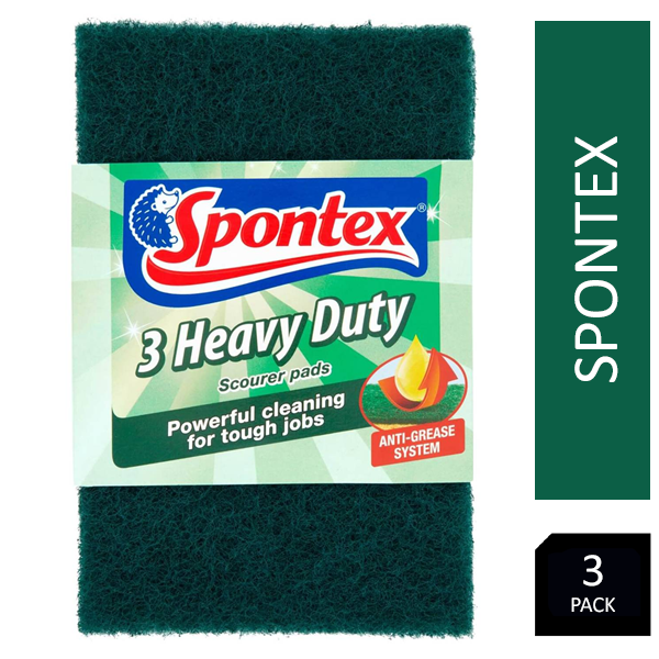 Spontex Heavy Duty Scourer Pads Pack 3's