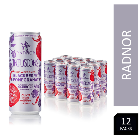 Radnor Infusions Sparkling Blackbery & Pomegranate Cans 12x330ml