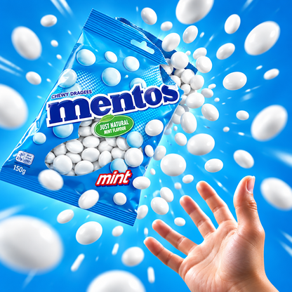 Mentos Mint Sweets Bag 150g