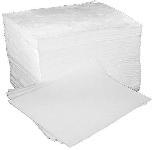 Fentex Oil And Fuel Spill Absorbant Pads Pack Of 100 White