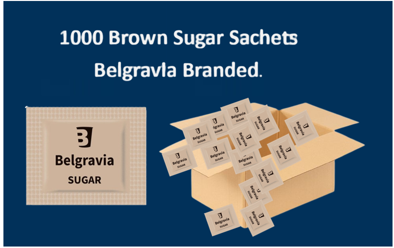 Belgravia Brown Sugar Sachets (Pack of 1000) A00890 - NWT FM SOLUTIONS