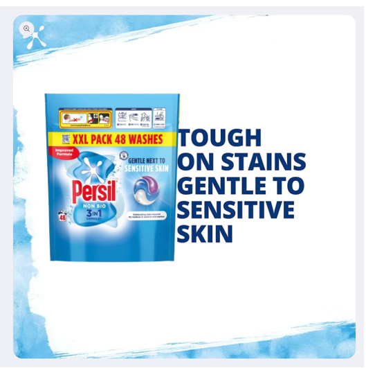 Persil Non Bio Powercaps 48 Washes {New Size & Price}