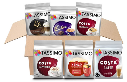 Tassimo 6 of The Best Variety Pack (Pack of 6, Total 64 Drinks)